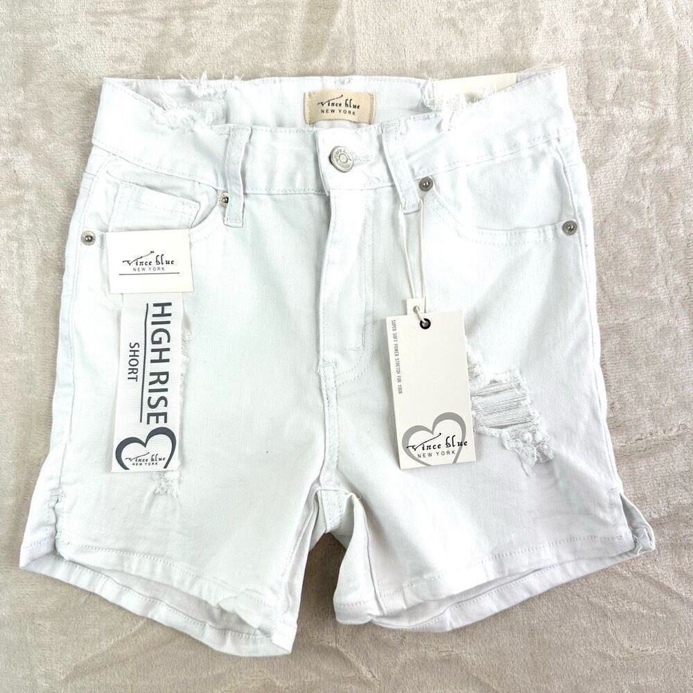 NEW Vince Blue Jean Shorts Women’s 3 White‎ High Rise